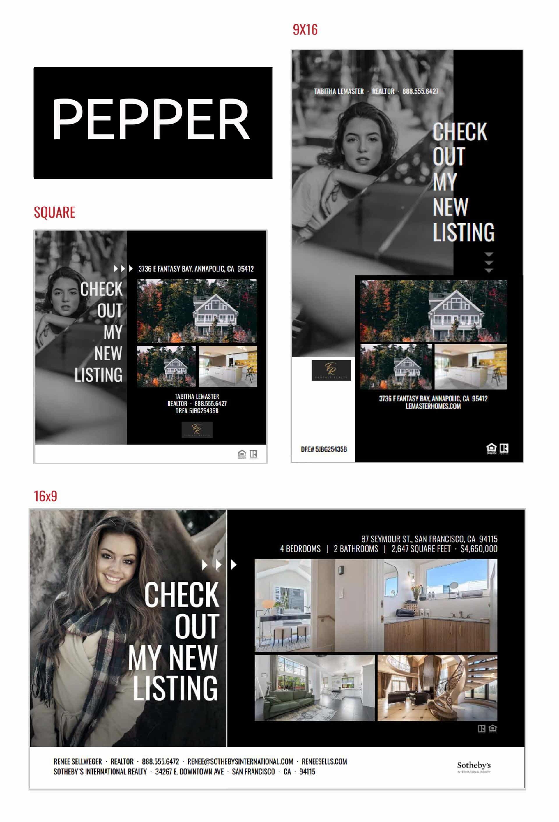 New video slideshow template Pepper